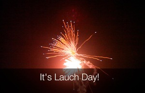 Link image to YouTube launch video with fireworks