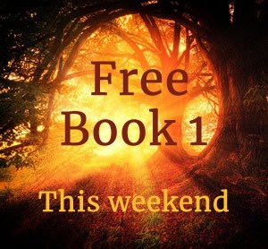 Sunright clowing between trees. Text: Free Book 1 This weekend