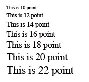 From 10pt to 22pt Times New Roman