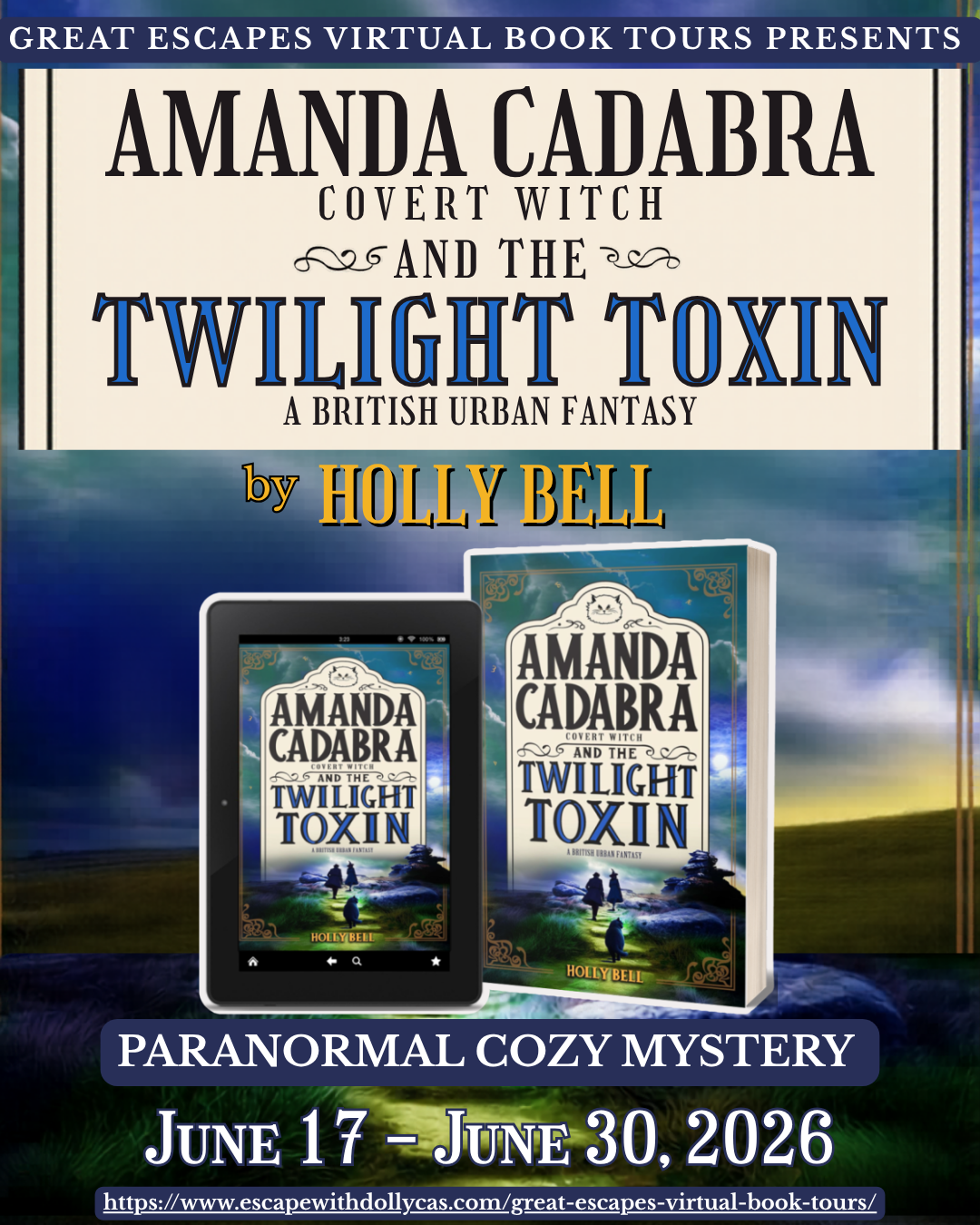 Post for Great Escapes Virtual Book Tour for Amanda Cadaba and The Twilight Toxin by Holly Bell.